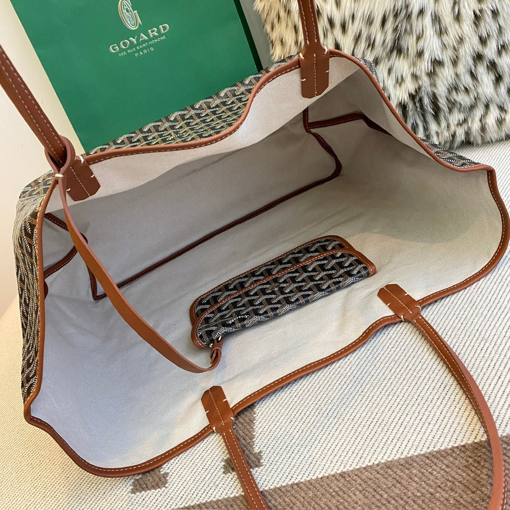 Goyard Saint Louis Tote Black/Tan