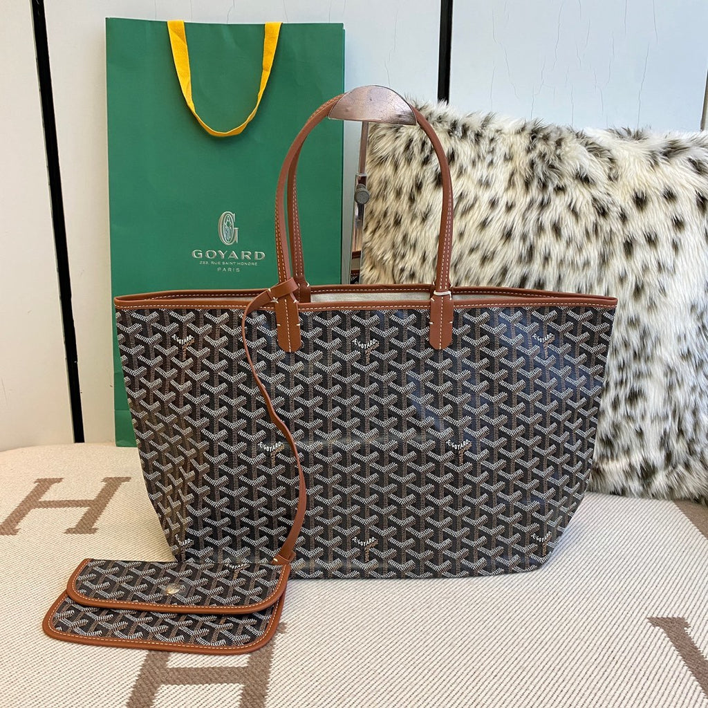 Goyard Saint Louis Tote Black/Tan