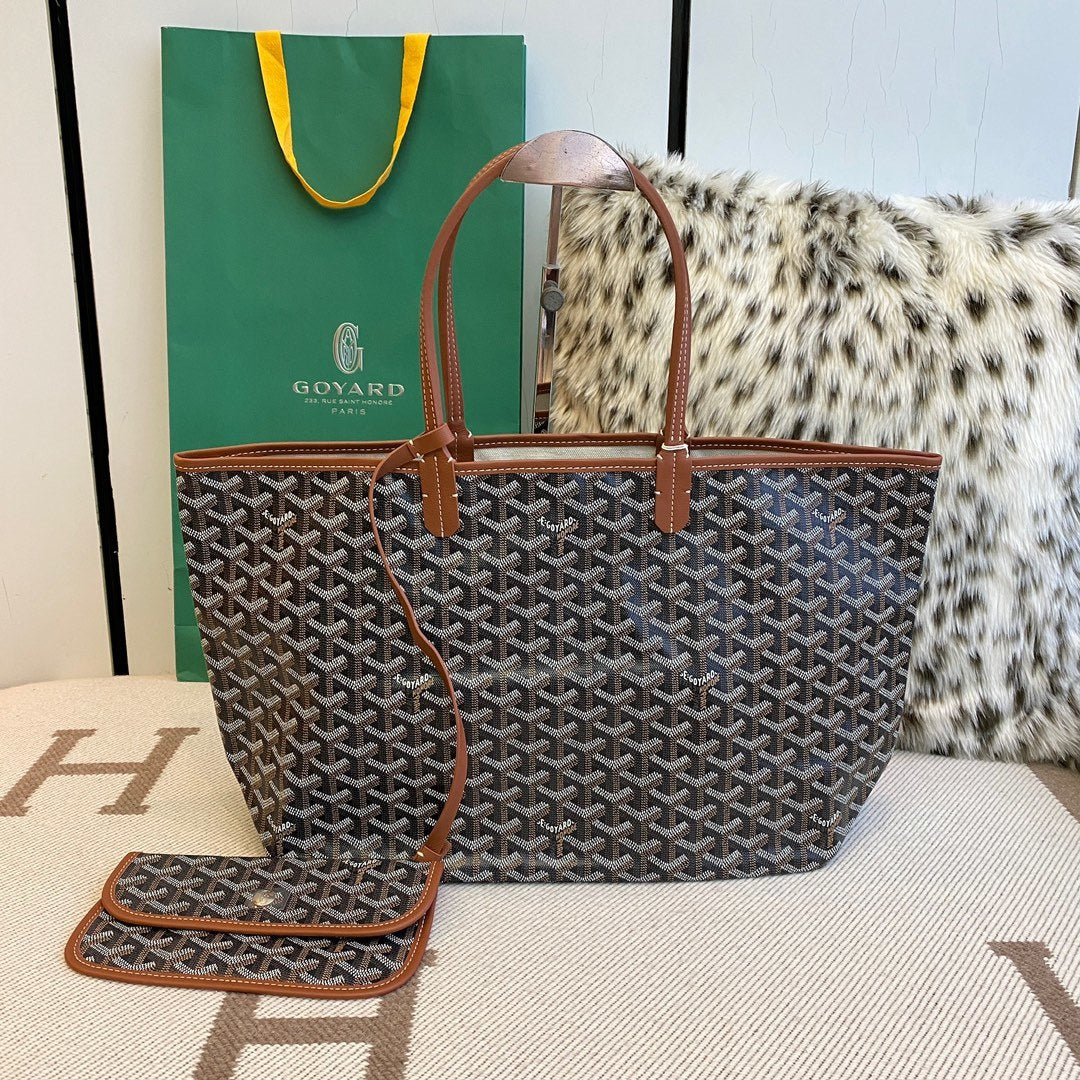 Goyard Saint Louis Tote Black/Tan