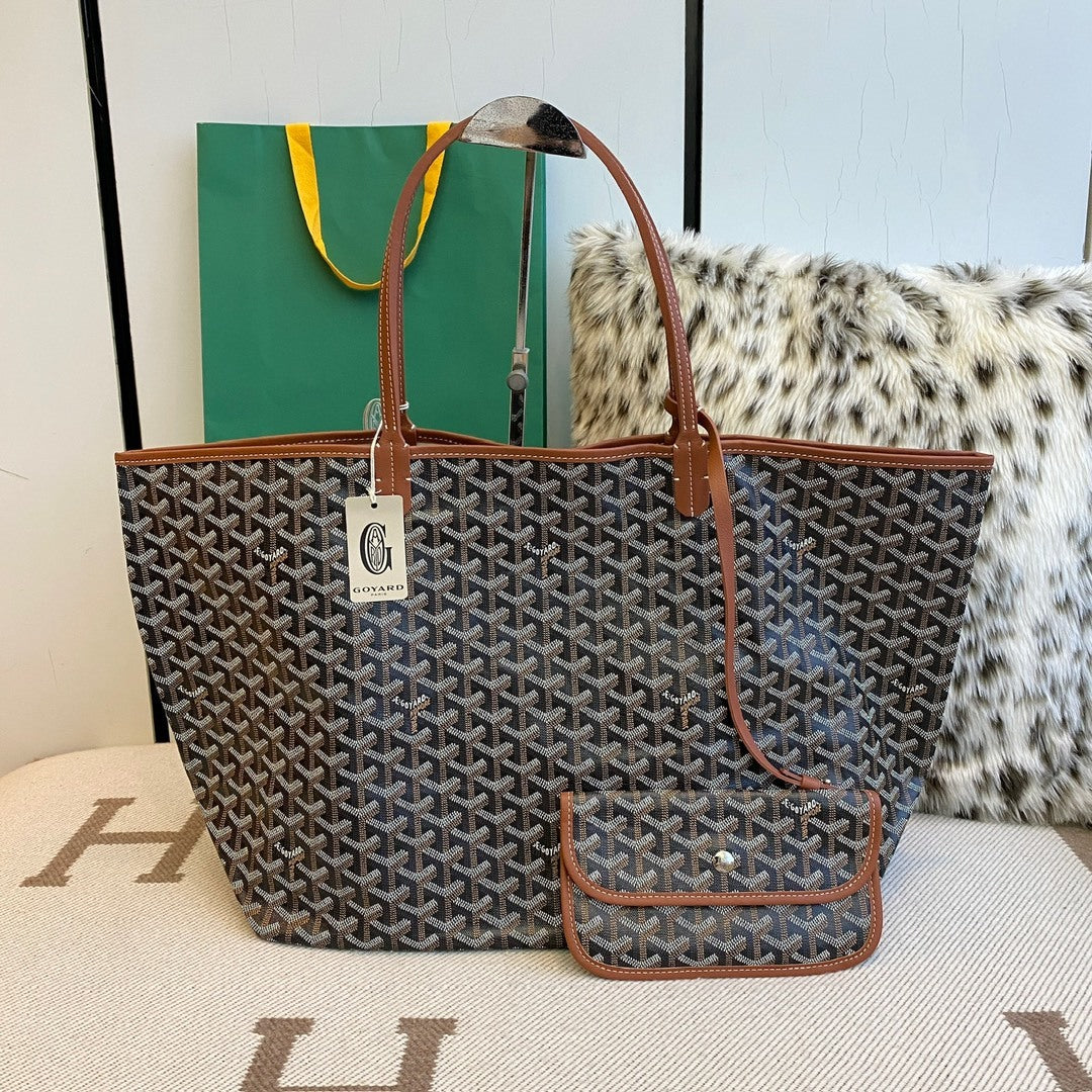 Goyard Saint Louis Tote Black/Tan